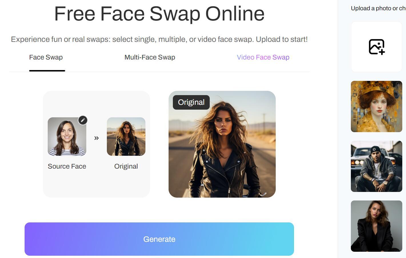 Upload Source Face Image